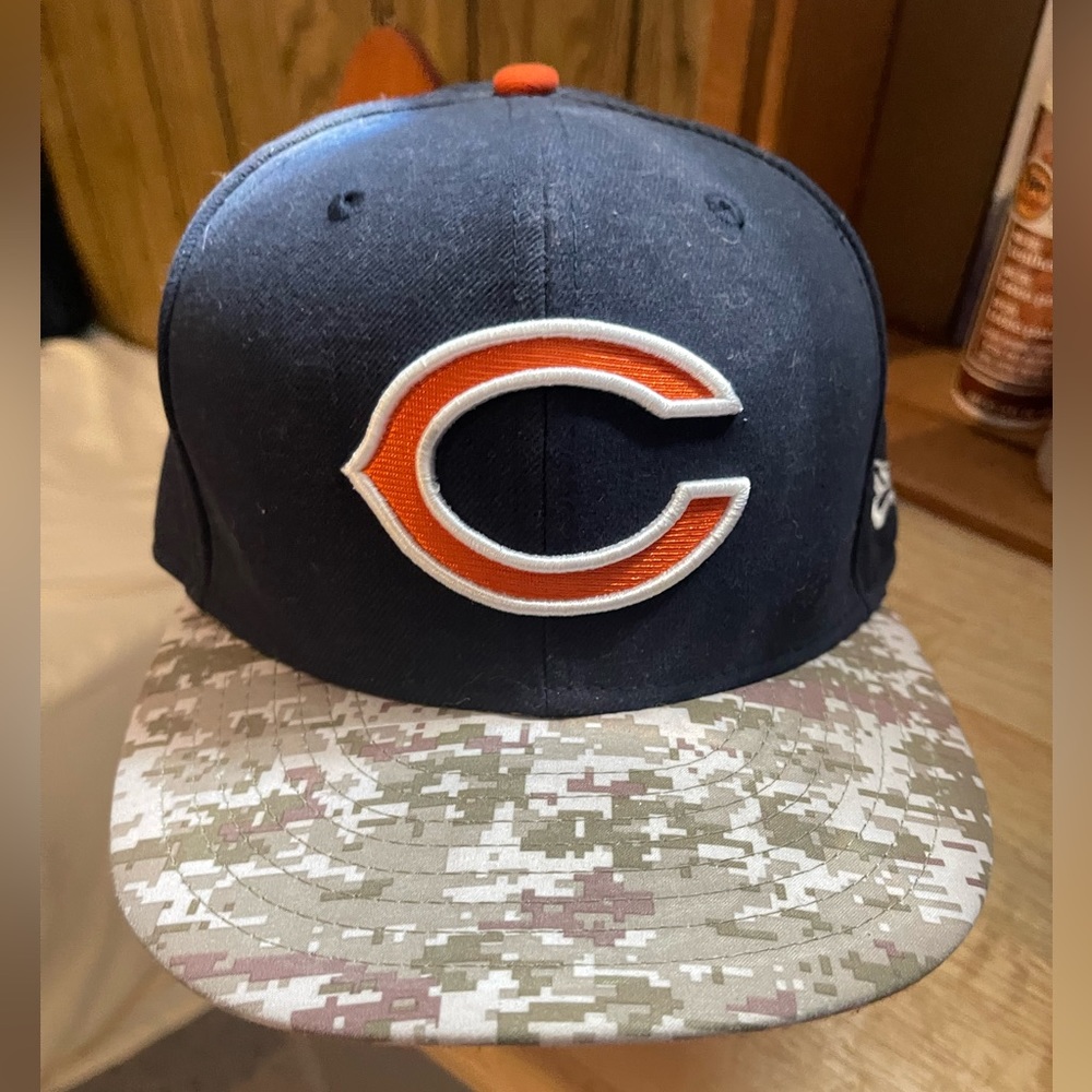 Chicago Bears support military hat.